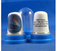 Porcelain China Collectable Thimble Sinking of Titanic Commemorative