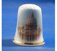 Porcelain China Collectable Thimble Vatican City Rome Italy