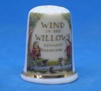 Porcelain China Miniature Book Thimble - Wind in the Willows