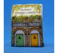Porcelain China Miniature House Thimbles Set of Three - Australia