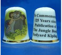 Porcelain China Thimble Jungle Book 125th Commemorative Box