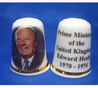 Porcelain China Thimble - Prime Ministers of UK - Edward Heath