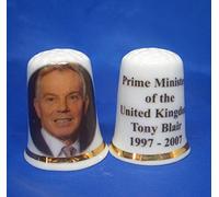Porcelain China Thimble - Prime Ministers of UK - Tony Blair