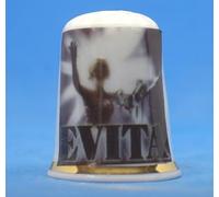 Porcelain China Thimble - Romance Film Poster Evita