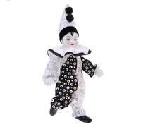 Porcelain Circus Clown Figurine Hand Painted Model Figure Aesthetic Decorative Doll For Home Office Tabletop Display Clown Home Decors