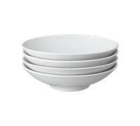 Porcelain Classic White Set Of 4 Pasta Bowls -