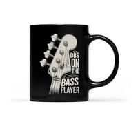 Porcelain Coffee Mug Dibs On The Bass Player Guitar Musician Humous Stoneware Coffee Mug Classic Hot Drink Cup for Women Festive Restaurant