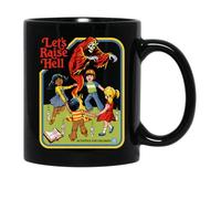 Porcelain Coffee Mug Let's Raise Hell with Handle Tea Mugs Funny Hot Drink Cup for Women Everyday Anniversary