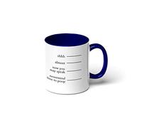 Porcelain Coffee Mug Shh Almost Now You May Speak Nevermind Time Design Coffee Mug Funny Hot Drink Cup for Home Men Women