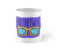 Porcelain Coffee Mug They were Roommate Novelty Coffee Cup Coloured Tea Cups for Coworkers Cafes Festive