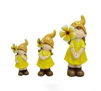 Porcelain decorative garden gnome statue crafted for garden, porch, and indoor use, offering a charming and whimsical element to home and outdoor environments (A)