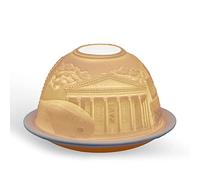 Porcelain Dome Candle Holder in a Birmingham design Tealight Holder | Handcrafted | Dome-shaped | Unglazed Finish in White