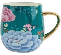 Porcelain Espresso Coffee Cup Set,Ceramic Mugs for Home,Mug,Coffee Mug, Large-Capacity Bone China Cup Household Water Cup Hand-Painted Flower Pattern Coffee Cup with Gold Handle Cup (Color : C) (Color