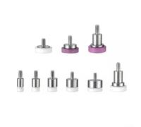 Porcelain Flat Point for Dial Thickness Gauge and Digital Indicator| M2.5 Threaded Contact Tip with High Flatness| Wear Resistant Probe for Height and Depth Gauges(D10xL4.5 white)
