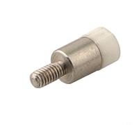 Porcelain Flat Point for Dial Thickness Gauge & Digital Indicator Gauge, M2.5 Threaded Shank, 4 mm-10 mm Diameter × 4.5-10 mm Length, 1 pc(D5xL8)