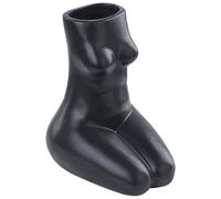 Flower Vase PYRGOS Ceramic 22 cm Black