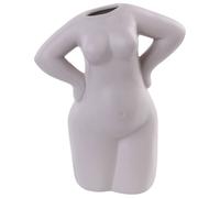 Beliani Flower Vase Kilkis Ceramic 24 Cm Beige
