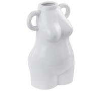 Flower Vase AIGIO Ceramic 25 cm White