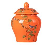 Porcelain Ginger Jar Home Decor Food Storage Jar Airtight Lid Bud Vase