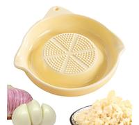 Porcelain Grater Plate - Ceramic Garlic Grinder, Ginger Shredder | 13.5cm Multifunction Kitchen Grinding Dish, Manual Food Prep Tool for Onion Turmeric Cheese Fruit Vegetable Cooking Catering Restaura