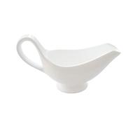 Porcelain Gravy Boat for Sauces, Dips and Dressings Volume 250 ml Elegant Design Large Handle Colour White