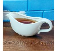 Porcelain Gravy Boat with Drip-Free Spout, 710ml, White Gravy Boat- Perfect for Serving Hot Gravy, Sauce, or Dressing