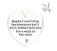 Porcelain Hanging Heart, Ceramic Keepsake Gift, Sentimental Gift For Best Friend, Best Friend Ornament, White Ceramics Encouragement Gifts, Heart Shaped Friendship Plaque Crafts, Friendship Keepsake