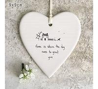 Porcelain Hanging Heart - Home is Where The Dog |Pet Lover Gift Friends Family