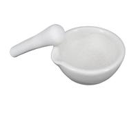 Porcelain Mortar and Pestle 60mm/80mm/90mm/100mm/130mm/160mm/216mm/254mm Mixing Grinding Bowl Set White Kit Tools(216mm)
