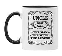 Porcelain Mug Best Uncle No.1 The The Myth The Legend Ceramic Coffee Mug | Kitchen 330ml Ceramic Coffee Mug Novelty Drinking Cup for Christmas Sister Women