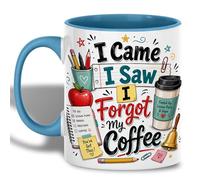 Porcelain Mug I Came Saw Forgot My Quote Drinking Cup Friends 330ML | Tea Cups Thick Mug for Birthdays Love's day Kitchen