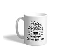 Porcelain Mug Mom Chaos Coordinator Aka Ceramic Mug Anniversary | Celebration 330ml Tea Cup Funny Mug for Sister Kitchen Christmas
