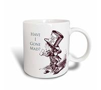 Porcelain Mug Personalised Ceramic Cup 330Ml, Hatter Have I Gone Mad in Wonderland Mug Cup Multicoloured for Friend Tea Hot Drinks