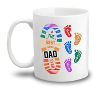 Porcelain Mug The Best Dad Ever Tea Cups,with Handle,Coloured,Tea Mugs for Tea Office Friend 330Ml