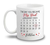 Porcelain Mug The Day You Became My Dad Drinking Cups,Cool,Funny,Tea Mugs for Women Tea Coffee 330Ml
