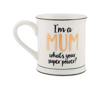 Porcelain Mum Mug Superpower Mothers Day Cup Novelty Mummy Coffee Cups Tea Gift