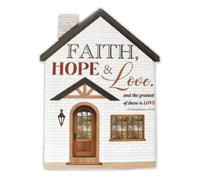 Porcelain plaque - Faith, Hope and Love