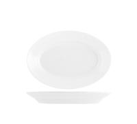 Porcelain Plate Tivoli White Oval 25cm