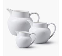 Porcelain Round Bellied Jug Set of 3 WM Bartleet & Sons White One Size