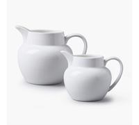 Porcelain Round Bellied Milk Jug Set of 2 WM Bartleet & Sons White One Size
