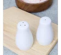 Porcelain Salt and Pepper Shaker Pots Set of 2 White Porcelain Salt Pepper Cruet Set Table Seasoning Shakers, 8.5cm