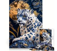 Porcelain Snow Leopard Art 1000 Piece Jigsaw Puzzle for Adults Smart Reason Toy Home Enjoy Sharp Edge Santa Wish Item (38x52cm)