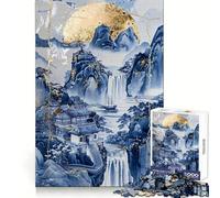 Porcelain Sunset Sanctuary 1000 Pieces Jigsaw Puzzles for Teenagers Logic Sense Toy Simple Fun Smooth Edge Stylish Gift (38x52cm)