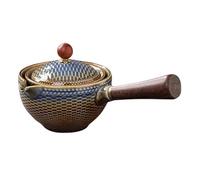 Porcelain Tea Maker - 6.89 Inch 160ml Vintage Ceramic Teapot Chinese Dispenser | 360 Rotating Tea Maker with Wood Handle, Multifunctional Flexible Kungfu Drip Teapot