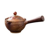 Porcelain Tea Maker - 6.89 Inch 160ml Vintage Ceramic Teapot Chinese Dispenser | 360 Rotating Tea Maker with Wood Handle, Multifunctional Flexible Kungfu Drip Teapot