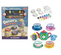 Porcelain Tea Set for Children to Paint with Colors and Brushes Tea Set Porcelain Mini Ceramic Tea Set for Children Tea Set Toy for Child Teacups Porcelain