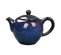 Porcelain Teapot, 9oz Tea Pot Small Teapot Chinese Tradition Kiln-changed Glaze Colored Ceramic Tea kettle (blue)