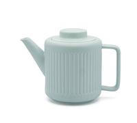 Porcelain Teapot Blue 1.2 Litres with Stainless Steel Tea Filter Strainer Insert for Loose Teas - Dishwasher Safe Porcelain Pot