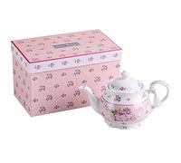Porcelain Teapot Sets Teapot Shabby Chic Vintage Floral in Gift Box (Teapot Rose Pink)