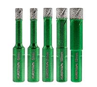Porcelain Tile Diamond Drill Bits - Dry Diamond Hole Saw Set for Ceramic Marble Granite Stone,Diamond Core Drill Bit Kit Triangle Shank Fixed on Drills,No.K4(6/6/8/10/12mm)
